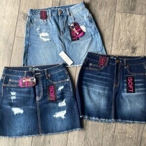 NWT soho jeans skirt jeans three 3 soho size 9 denim jean skirts